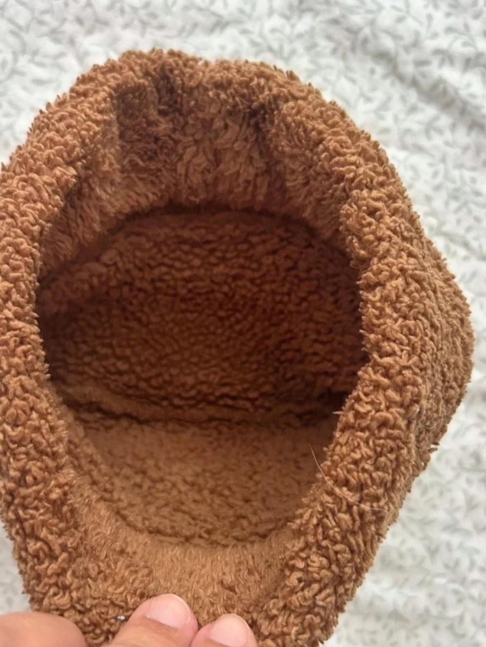 Patagonia Baby Furry Friends Hat Bear Ear Fleece Brown - Picture 3 of 3
